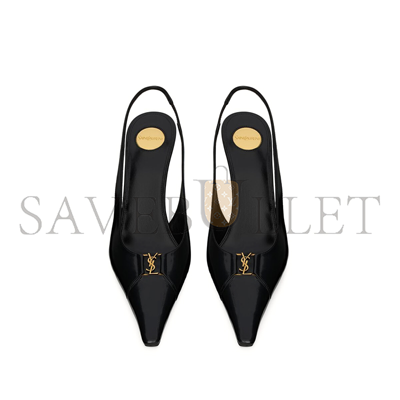 YSL BABYLONE BRETEUIL SLINGBACK PUMPS IN SMOOTH LEATHER 806685AAESX1000 YSL BABYLONE BRETEUIL SLINGBACK PUMPS IN SMOOTH LEATHER 806685AAESX1000